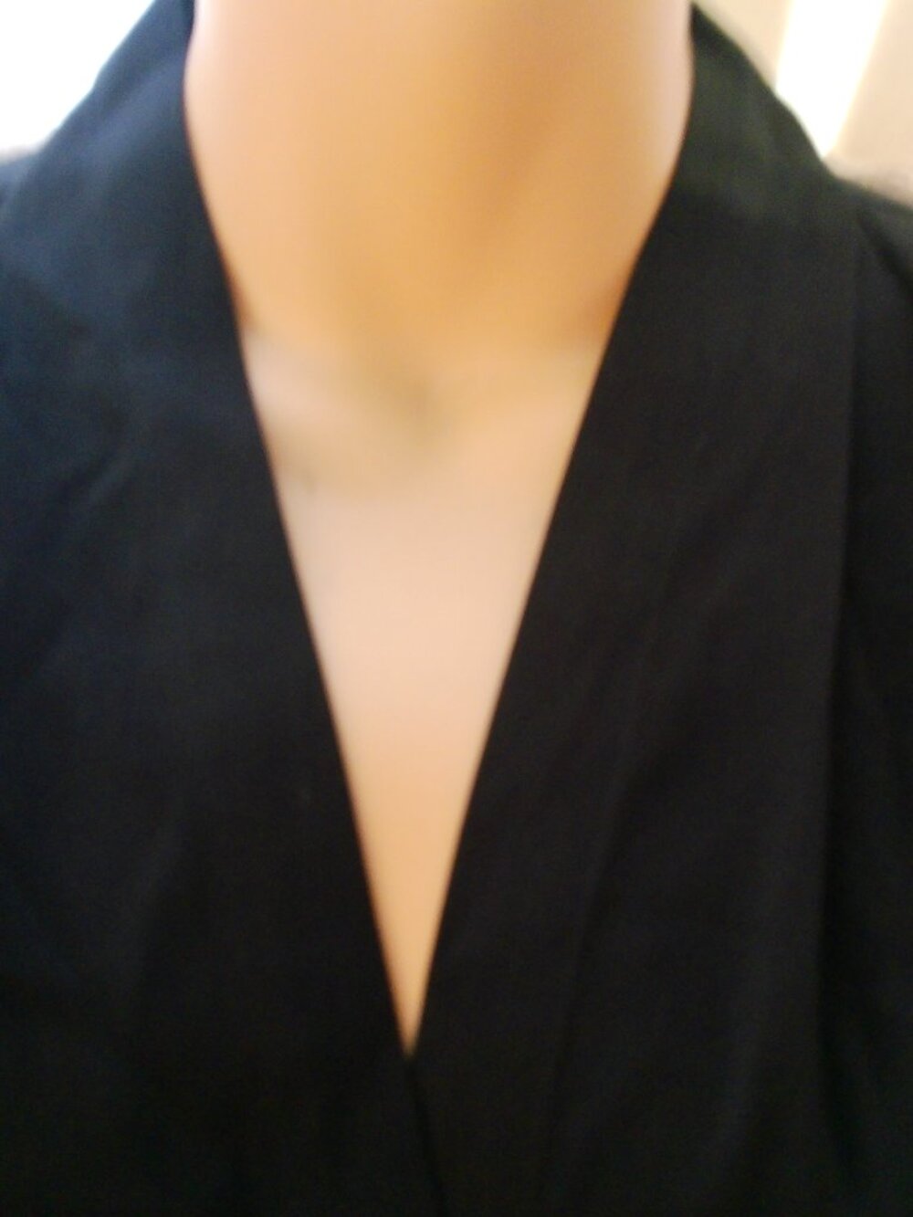 CALVIN KLEIN BLACK BLOUSE SIZE MED GOOD CONDITION - Picture 3 of 4